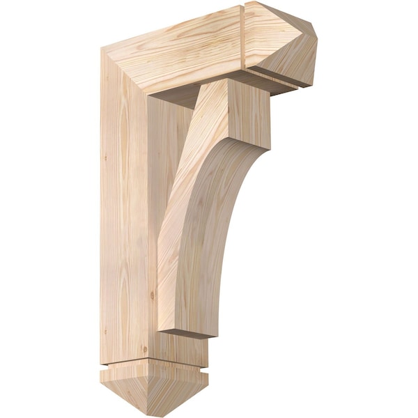 Ekena Millwork Westlake Arts and Crafts Smooth Bracket w/ Offset Brace, Douglas Fir, 7 1/2"W x 20"D x 32"H BKT0806X20X32WTL03SDF - main